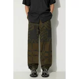 Engineered Garments Pamučne hlače Fatigue Pant boja: zelena, ravni kroj, 23F1F004.CT255
