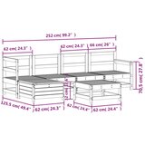 vidaXL 6-dijelni set vrtnih sofa od masivne duglazije i jelovine | shoptok.hr