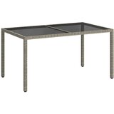  Vrtni stol 150x90x75 cm od kaljenog stakla i poliratana sivi | shoptok.hr