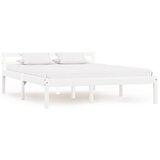 Maison Chic Posteljni okvir - Dvoposteljna postelja - Zakonska postelja bel iz trdne borovine 120x200 cm-J9993, (21765637) | Shoptok.si