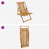  Ležaljka 3 Pozicija Čvrsto drvo eukaliptusa Prirodna | shoptok.hr