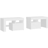  Noćni ormarići 2 kom s LED svjetlima bijeli 70 x 36 5 x 40 cm | shoptok.hr