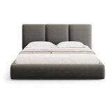 Mazzini Beds Sivi baršunasti tapecirani bračni krevet s prostorom za odlaganje s podnicom 200x200 cm Brody – | shoptok.hr