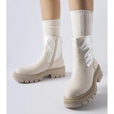 Gemre Beige ankle boots with decorative upper Garrett | Shoptok.si