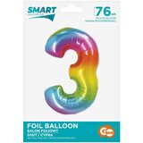  Balon iz folije v mavričnih barvah, 76 cm - številka 3 Cene
