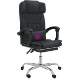  Masažni pisarniški stol črno umetno usnje, (21377168) | Shoptok.si