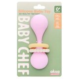 BABY CHEF silikonska zvečka sa prstenovima, roze Cijene