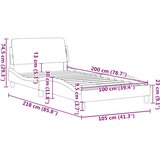  Okvir za krevet Dover tamnozeleni 100x200 cm baršunasti | shoptok.hr