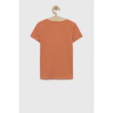 Guess Otroška kratka majica oranžna barva | Shoptok.si