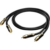 Oehlbach 13830 Cinch audio priključni kabel [2x muški cinch konektor - 2x muški cinch konektor] 0.50 m crna pozlaćeni ko Cijene