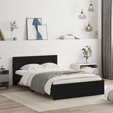 vidaXL Okvir za krevet s uzglavljem crni 120x200 cm | shoptok.hr