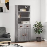 The Living Store Visoka komoda siva sonoma 69,5x34x180 cm inženirski les - Visoka Omara, (21429283) Cene