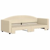  Dnevni krevet na razvlačenje krem 80 x 200 cm od tkanine | shoptok.hr