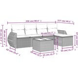 vidaXL 6-dijelni set vrtnih sofa od poliratana s jastucima smeđi | shoptok.hr