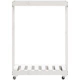  Držač za cjepanice s kotačima bijeli 76,5x40x108 cm od borovine | Eponuda.com