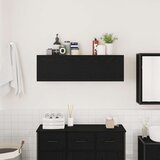 vidaXL Kupaonski zidni ormarić crni 100x25x30 cm izrađeno drvo | shoptok.hr