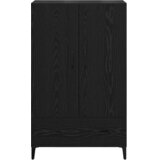  Highboard Crni hrast 70 x 31 x 115 cm Obrađeno drvo i čelik Slike