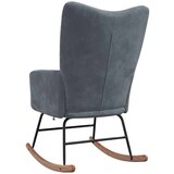 vidaXL Stolica za ljuljanje tamnosiva baršunasta | shoptok.hr