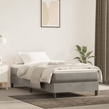 The Living Store Box spring postelja z vzmetnico svetlo siva 100x200 cm žamet - Box Spring Postelja, (21492196) Cene