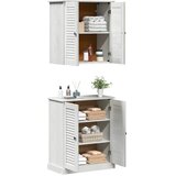  Set namještaja za kupaonicu Zidne 2 pcs Bijela i antikna bijela | shoptok.hr