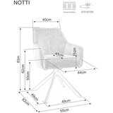  Stolica NOTTI - Baršun - svijetlo bež | shoptok.hr