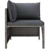 vidaXL Modularna kutna sofa od poliratana s jastucima siva | shoptok.hr