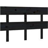  Uzglavlje za krevet crno 124 x 3 x 81 cm od masivne borovine | shoptok.hr