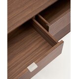 Kave Home Temno rjava komoda v orehovem dekorju 194,5x78x45 cm Norlen – | Shoptok.si