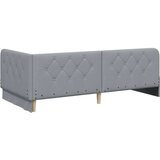 vidaXL Kutni okvir kreveta Svijetlo siva 100 x 200 cm tkanina | shoptok.hr