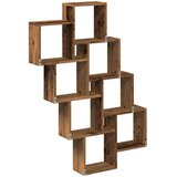  Zidna kockasta polica staro drvo 90x15x119,5 cm | shoptok.hr