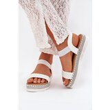 Boto Women's Sandals With Weaving On Decorated Platform White Velara | shoptok.hr