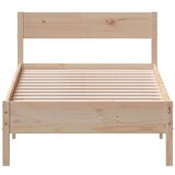  Okvir kreveta s uzglavljem 75x190 cm od borovine | shoptok.hr