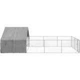  Vanjska kućica za pse sa stazom 7x3x1,9 m pocinčani čelik | Shoptok.si
