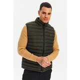 River Club Men's Lined Water And Windproof Khaki Puffer Vest Cene