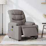  Električni masažni naslonjač od tkanine smeđesivi | shoptok.hr