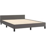  Okvir za krevet s uzglavljem sivi 140x190 cm od umjetne kože | shoptok.hr