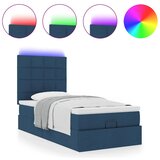 vidaXL Otomanski okvir kreveta s madraca plavi 90x190cm od tkanine | shoptok.hr