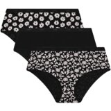 DIM LES POCKETS COTTON BOXER 3x - Women's cotton panties 3 pcs - black - white Cene
