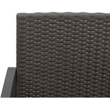  5-dijelni vrtni blagovaonski set s jastucima smeđi od PP ratana | shoptok.hr