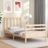 vidaXL Posteljni okvir z vzglavjem 100x200 cm trden les Cene