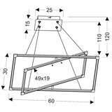 Lesnina XXXL VISEČA NIHALNA LED-SVETILKA Kseros 2500 lm 4000 K | Shoptok.si