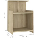 Noćni ormarići 2 kom boja hrasta 40 x 35 x 60 cm od iverice | shoptok.hr