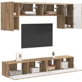  Set TV komoda Zidne 5 pcs Bijelo Konstruirano drvo | shoptok.hr