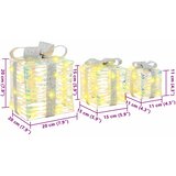  Poklonska kutija 3 pcs Topla bijela 20 x 20 x 20 cm PET | shoptok.hr