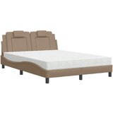 vidaXL Postelja z vzmetnico kapučino 120x200 cm umetno usnje, (21111524) Cene