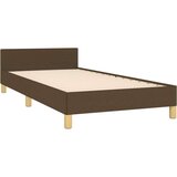  Okvir za krevet s uzglavljem tamnosmeđi 90x200 cm od tkanine | shoptok.hr