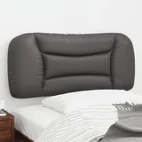 vidaXL Vzglavna stranica siva 80 cm umetno usnje