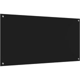 vidaXL Kuhinjska obloga Črna Steklo 120 x 60 cm Vzdržljiva | Shoptok.si