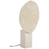 Bež kovinska namizna svetilka s kovinskim senčilom (višina 57 cm) Neev –