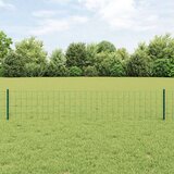 vidaXL Ograja Euro z 5 U postavitvami Zelen 0.4x10 m Jeklo | Shoptok.si